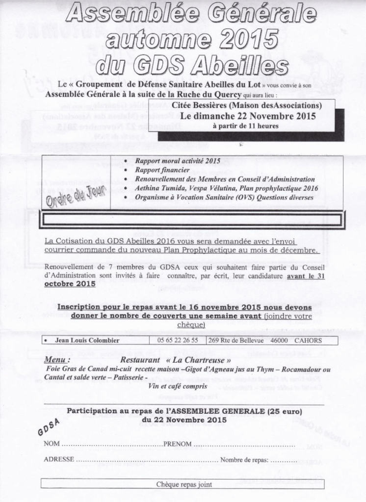 Assemblée générale 2015 image